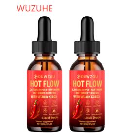 Cayenne Pepper Drops 60ml Cinnamon, Ginseng  Cayenne Pepper  Metabolism & Energy Support (Option: Picture color-2PCS)